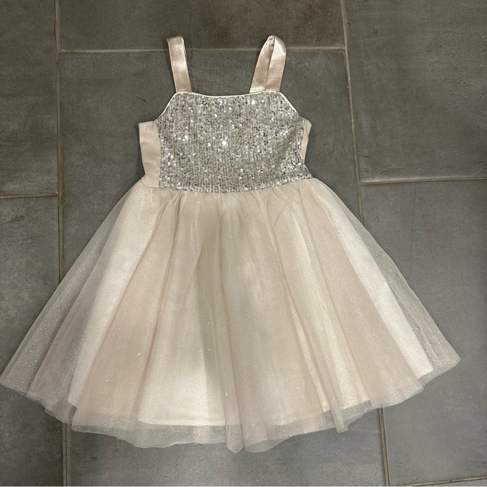 Sparkling Cream Kids Dress Size 4/5
